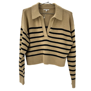 Reformation Striped Tan Francesco Size XS Sweater