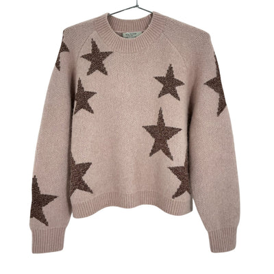 Allsaints Cozy Pink Star Print Pullover Size XS