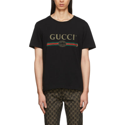 Gucci Classic Black Logo T-Shirt Size XS