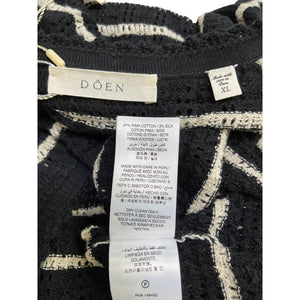 Dôen 'Brandie' Black Cotton Top Size XL NWT