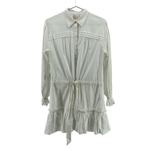 Ramy Brook Tiered Ivory Josephine Shirtdress Size X Small