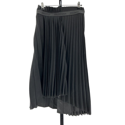 Balenciaga Pleated Black Midi Length Skirt Size 38 EU / US 6