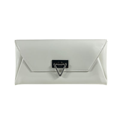 Bottega Veneta Ivory Triangle Clutch
