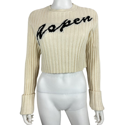 Lovers And Friends Ribbed Beige Charlotte Sweater Size XS