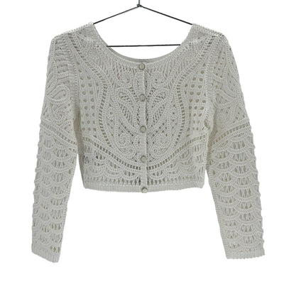 Ba&sh Crochet White Marc Cardigan Size 1