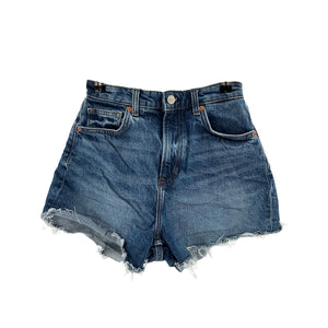 Reformation 'Norah' Blue Cotton Stretch High Rise Denim Jean Shorts Size 26