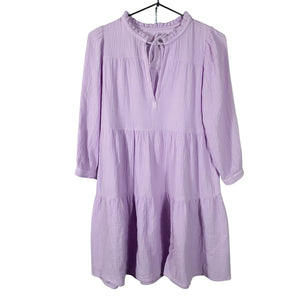 Honorine Ruffled Purple Giselle Mini Size S Dress