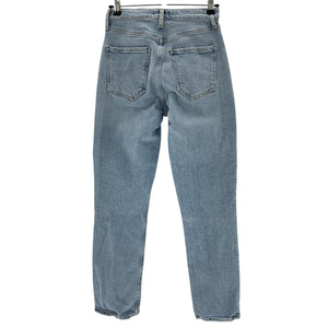 Agolde Classic Blue Riley High Rise Straight Crop Denim Jeans Size 24