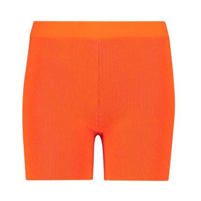 Jacquemus Ribbed Orange Arancia Biker Shorts Size 36 FR / 4 US