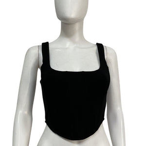 Lpa Sleek Black Mika Corset Top Size S