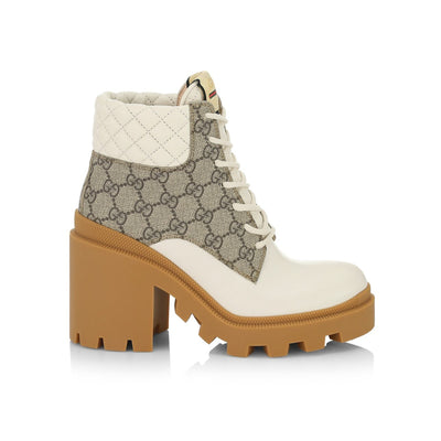 Gucci Monogram GG Ankle Boots Size 37 IT / US 7