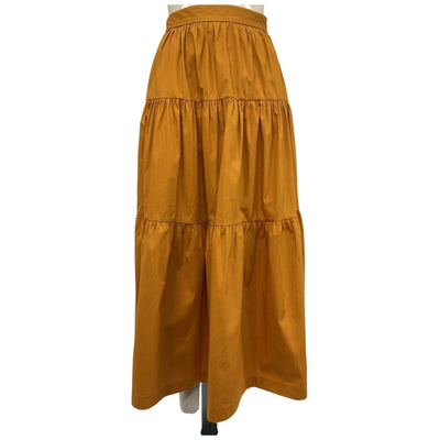 Staud Tiered Yellow Sea Skirt Size 0
