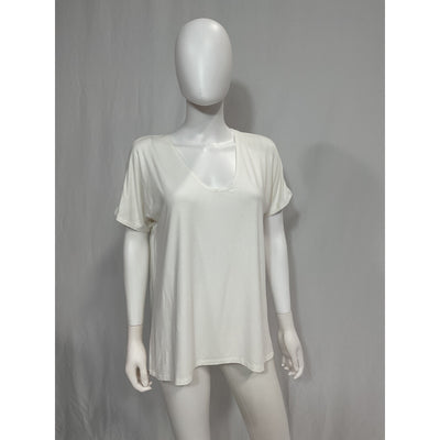 Hatch 'The Perfect Vee' White V Neck Top Size 1