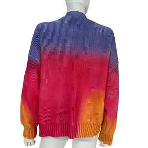 Msgm Ombre Multicolor Sunset Cardigan Size 42 / M