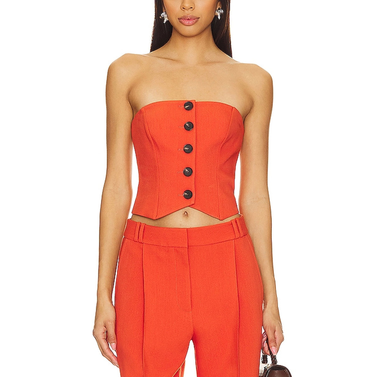 Shona Joy Structured Orange Irena Bodice Size 4