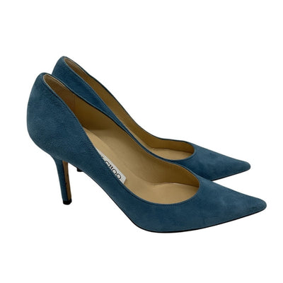 Jimmy Choo Suede Blue Agnes Pumps Size 34.5