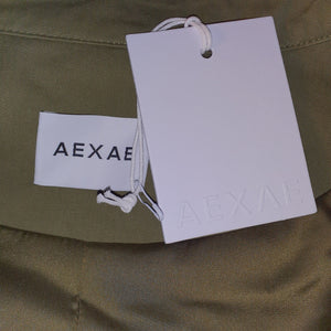 Aexae Belted Army Green Cargo Trench Coat Size M NWT