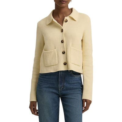 Favorite Daughter Knit Yellow Annabel Jacket Size L NWT