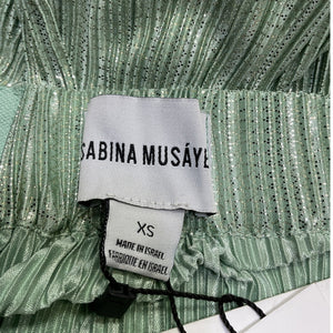 Sabina Musayev Shimmery Mint Ross Pants Size XS NWT