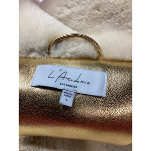 L'academie Plush Gold Elijah Jacket Size S