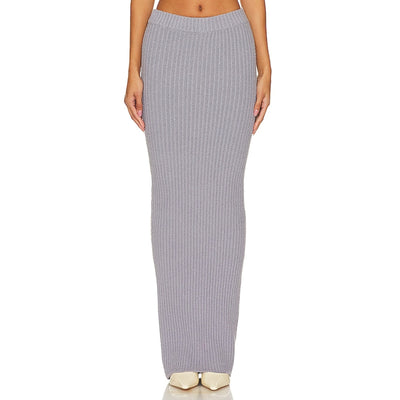Lpa Ribbed Gray Nara Skirt Size XS