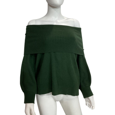 Song Of Style Ribbed Green Miso Sweater Size XS NWT