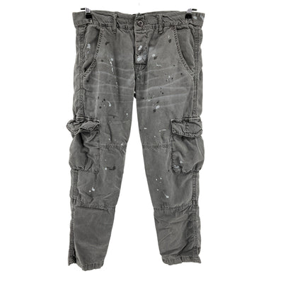 Nsf Distressed Pigment Black Painter Basquiat Cargo Pants Size 26