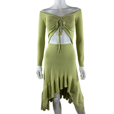 Lpa Knit Lime Aarika Midi Dress Size S