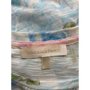 Loveshackfancy Floral Baby Blue Promise Amore Dress Size S