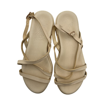 Ancient Greek Sandals Strappy Beige Silia Sandals Size 37 EU / US 7