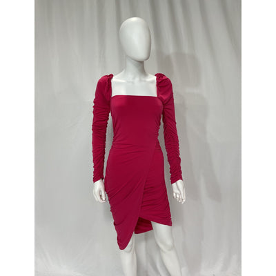 Michael Costello 'Ashley' Pink Midi Asymmetric Dress Size XS