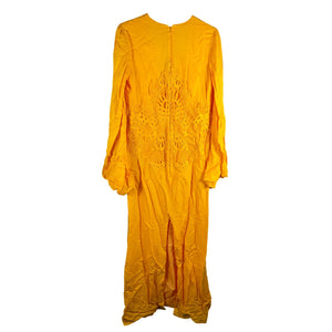 Costarellos Appliqued Orange Katana Gown Size FR 38 / US 6