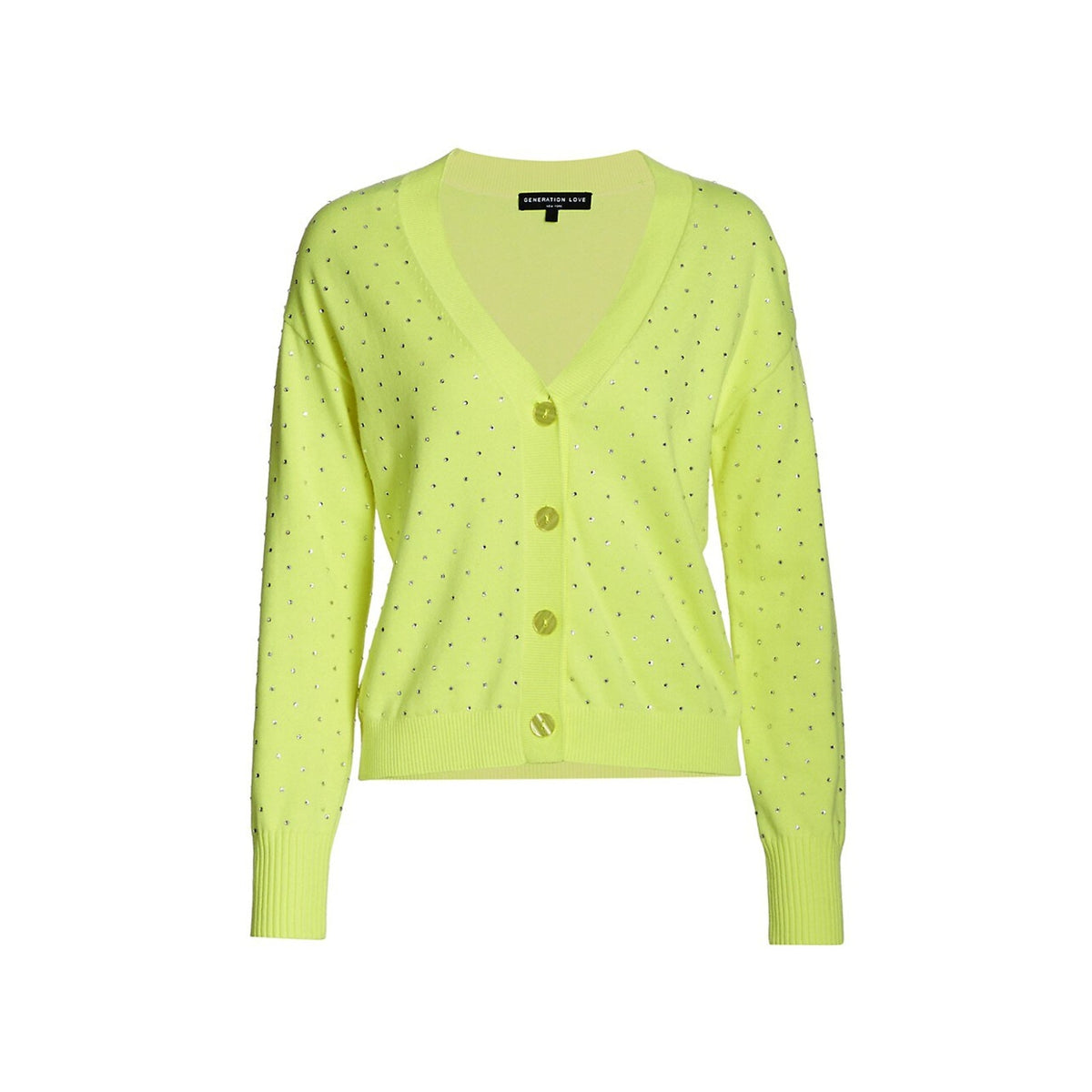 Generation Love 'Mori' Yellow Cotton Cardigan Size S - NWT
