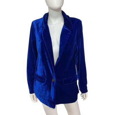 Bcbgeneration Tailored Mazarine Blue Velvet Blazer Size S NWT