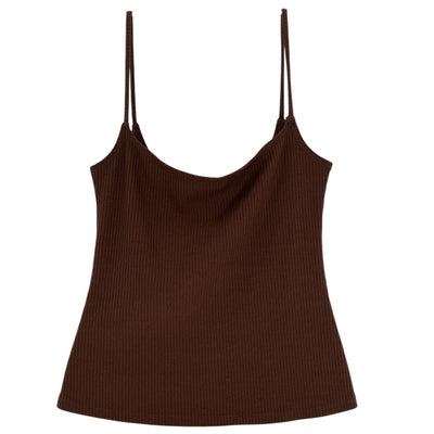 Reformation Ribbed Brown Camisole Top Size S