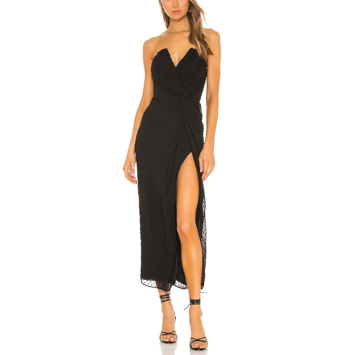 Katie May Textured Black Come On Home Dress Size M
