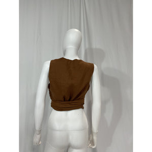 Faithfull The Brand 'Desitha' Brown Linen Top Size S