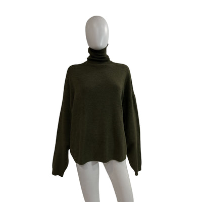 Fear Of God Essentials Waffle Green Turtleneck - Size S