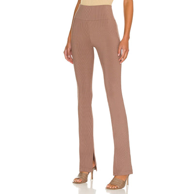 Nicholas 'Delia' Brown Polyester Rib High Waist Legging Size M