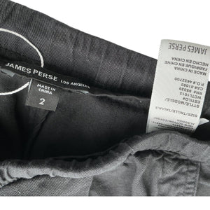 James Perse Relaxed Black Pleated Cargo Pants Size 2