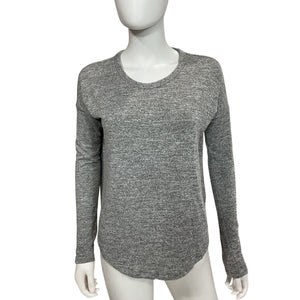 Rag & Bone Classic Light Gray Hudson Long-Sleeve Tee Size XS