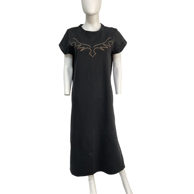 Allsaints Washed Black Randal Anna Dress Size 10