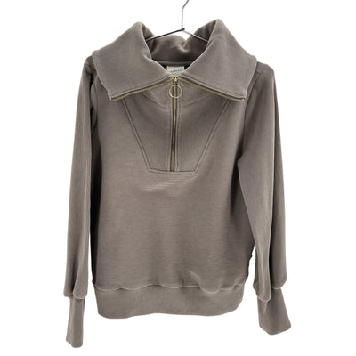 Varley Textured Gray Vine Half Zip Pullover Size XS