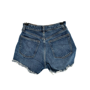 Reformation 'Norah' Blue Cotton Stretch High Rise Denim Jean Shorts Size 26