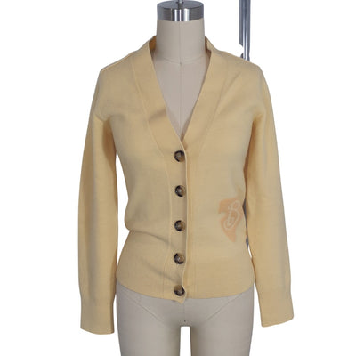Burberry Classic Yellow B Shield Cardigan Size XXS