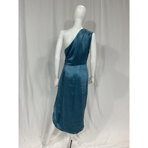 Elliatt 'Cassini' Blue One-Shoulder Satin Dress Size S