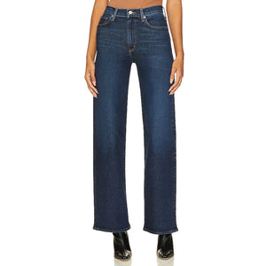 Agolde 'Harper' Blue Cotton Mid Rise Wide Straight Denim Jean Size 28