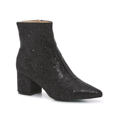 Betsey Johnson Embellished Black Kyla Ankle Boots Size 7 M