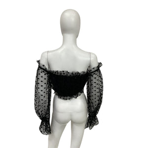 Majorelle Sheer Black Baby Bye Bye Size S Blouse