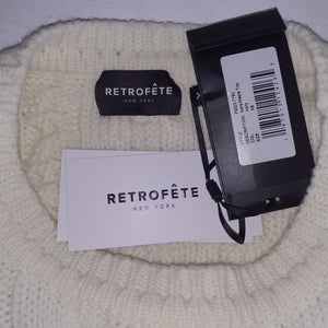 Retrofête Embellished Cream Maple Sweater Size XS NWT